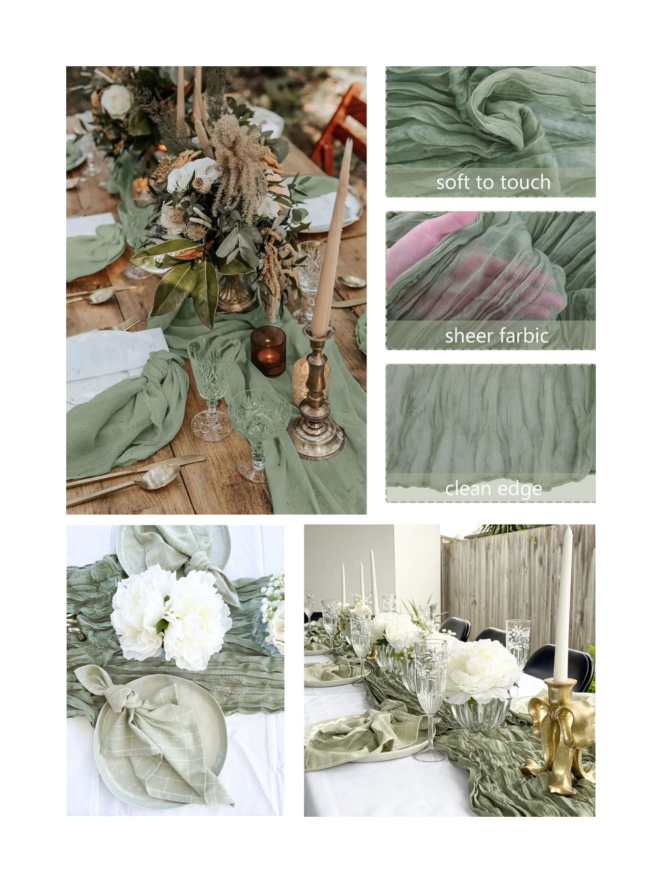 TABLE RUNNER CHIFFON. Start from
